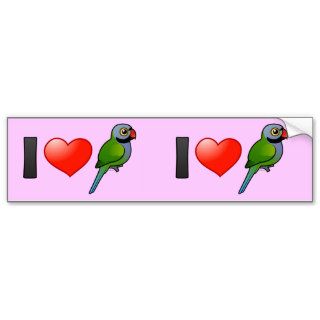 I Love Derbyan Parakeets Bumper Stickers