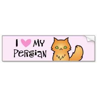 I Love My Persian (red) Bumper Stickers