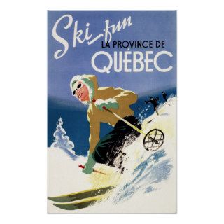 Woman Skiing   Both English and French Poster