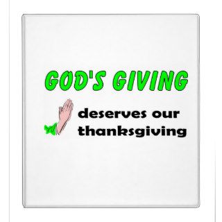 Gods giving deserves our thanksgiving binders