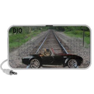 Cat Driving Sports Car Portable Speakers