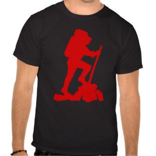 Hiker Silhouette Emblem Graphic Design Backpacker T shirt