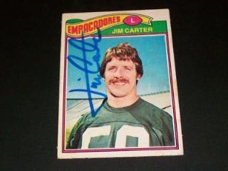 Packers Jim Carter Auto Signed 1977 Topps Mexican #287 at 's Sports Collectibles Store