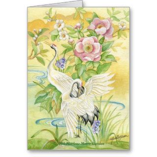 Pair of Cranes Thank You Notecard