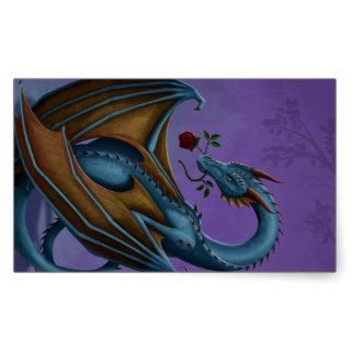 Romantic Dragon with a Rose Stickers