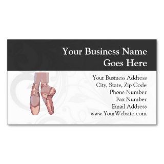 Ballet Slippers Toe Shoes Business Card Template
