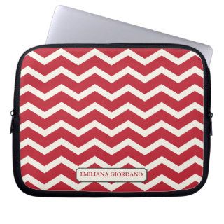 Personalized Trendy Chevron Pattern Laptop Sleeve