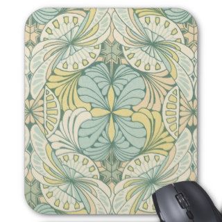 elegant abstract art nouveau swirl design mouse pads