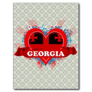 Vintage I Love Georgia Postcard