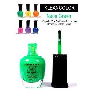 Kleancolor   Nail Polish   Neon Green  Neon Green Chips  Beauty