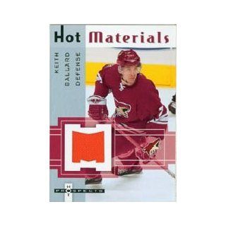 2005 06 Hot Prospects Hot Materials #HMKB Keith Ballard Sports Collectibles
