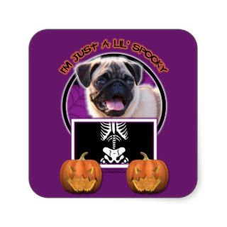 Halloween   Just a Lil Spooky   Pug Sticker