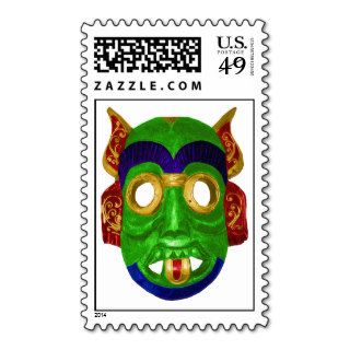 Traditional Colorful Thai Mask Stamps