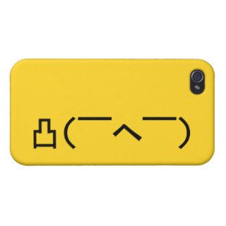 Angry Emoticon Japanese Kaomoji Cover For iPhone 4