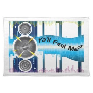 Ya'll Feel Me Bass Equalizer Soundwaves Place Mats