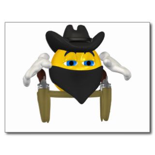 Smiley Emoticon Cowboy (D) Post Cards
