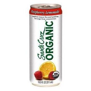 Santa Cruz Sparkling Rasberry Lemonade OG2 10.5 oz. 4 Count (Pack of 6)  Soda Soft Drinks  Grocery & Gourmet Food