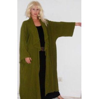 GREEN DUSTER JACKET MOROCCAN LONG   FITS (ONE SIZE)   L XL 1X 2X   D630S LOTUSTRADERS World Apparel Clothing
