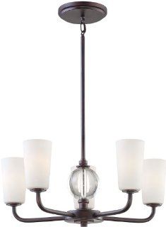 Minka Lavery 1615 298 5 Light 1 Tier Chandelier from the Modern Continental Collection, Kinston Bronze    
