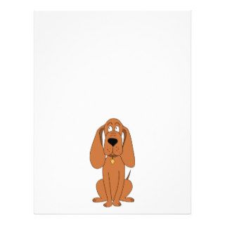 Brown Dog. Hound Cartoon with Collar. Full Color Flyer