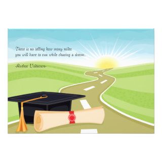 Road to Success Graduation Invitation