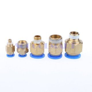 3Pcs 9mm Male Thread 6mm Push in Joint Air Pneumatic Connector Quick Fitting