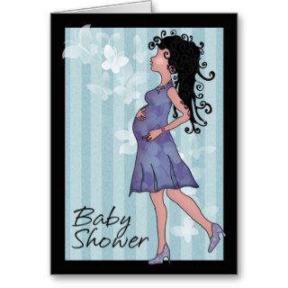 Baby shower boy cute pregnant Mom Card