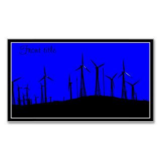 Tehacapi Wind Farm Silhouette (1) Business Card Template