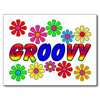 Groovy 70's Retro Flower Power Gifts Postcards