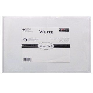 The Paper Company, P80013, 25/25 4 1/2 by 5 1/2 White Val Pk Cards