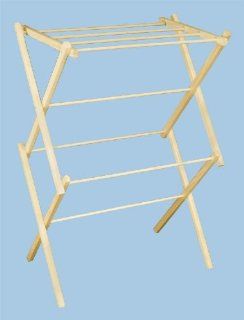 Compact Wooden Drying Rack (natural) (34"H x 24"W x 15"D)   Clothes Drying Racks