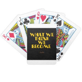 what we think we become buddha playing cards