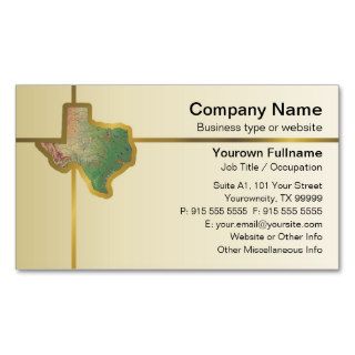 Texas Map Business Card
