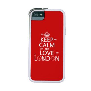 Keep Calm and Love London (any background color) Case For iPhone 5