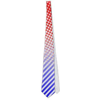 Red and Blue Dots and Stripes Ties