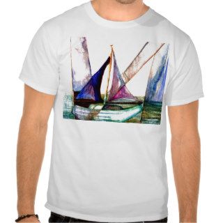 Sailboat Abstract   CricketDiane Ocean Art Tee Shirts