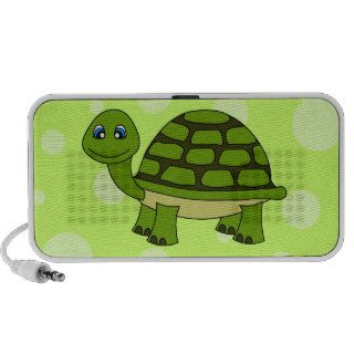 Cute Happy Turtle Cartoon Green Bubble Background Travel Speakers