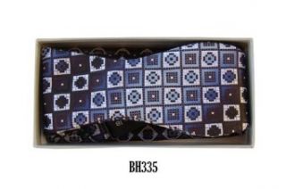 Men's Blue Geometric Selftie Bow Tie With Matching Hanky BH335 at  Mens Clothing store