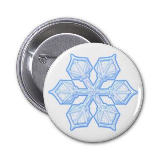 Flurry Snowflake XIX White Button