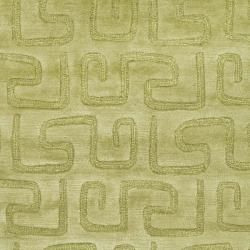 Handmade Puzzles Green New Zealand Wool Rug (7'6 x 9'6) Safavieh 7x9   10x14 Rugs