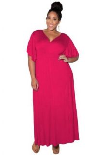 Sealed With A Kiss Designs Plus Size Joan Maxi Dress (Bright Colors)   Size 6X, Pinkberry