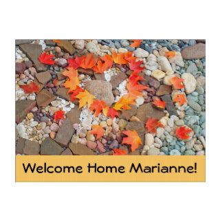 Welcome Home Outdoor Yard Sign Add Name Heart