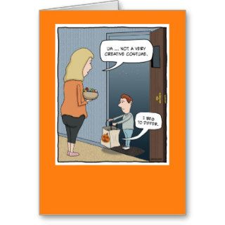 Funny Halloween card The Costume