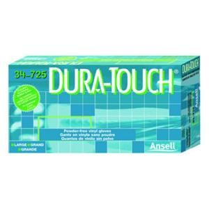 Dura Touch 3 Mil Clear PVC Disposable Gloves, Size L (100 Count) ANS 34725L