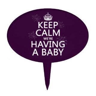 Keep Calm We're Having A Baby (in any color) Cake Topper