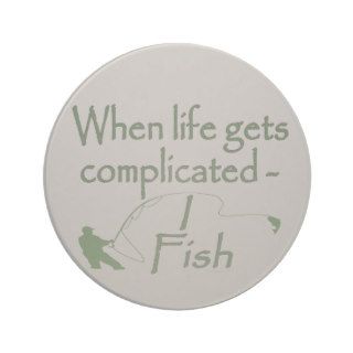 Angling Funny When Life Gets Complicated Fish G Coasters