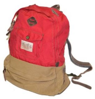 Rugby by Ralph Lauren Designer Backpack (One size, Red/camel/brown) Clothing