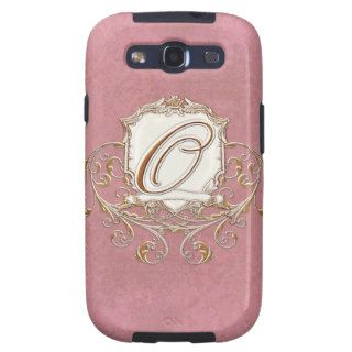 Lace Parchment Baroque Swirl Monogrammed Initial O Samsung Galaxy S3 Case