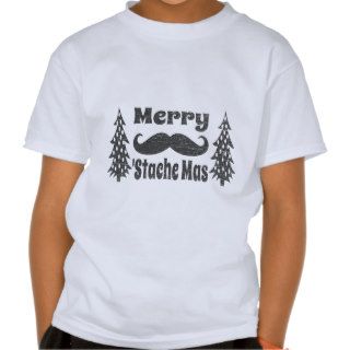 Vintage Merry Stache Mas Funny Christmas Shirt
