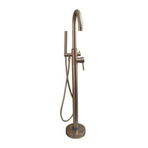 Barclay Products 2 Handle Freestanding Claw Foot Tub Faucet with Hand Shower in Brushed Nickel 7901 BN